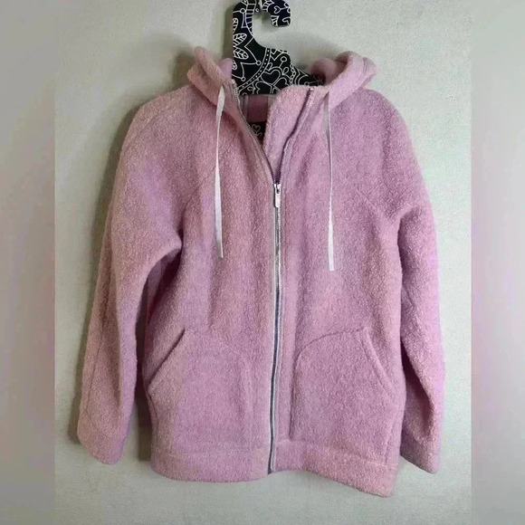 Lululemon So Sherpa Hooded Jacket Size 4 Heathered Pink Haze - Picture 1 of 4